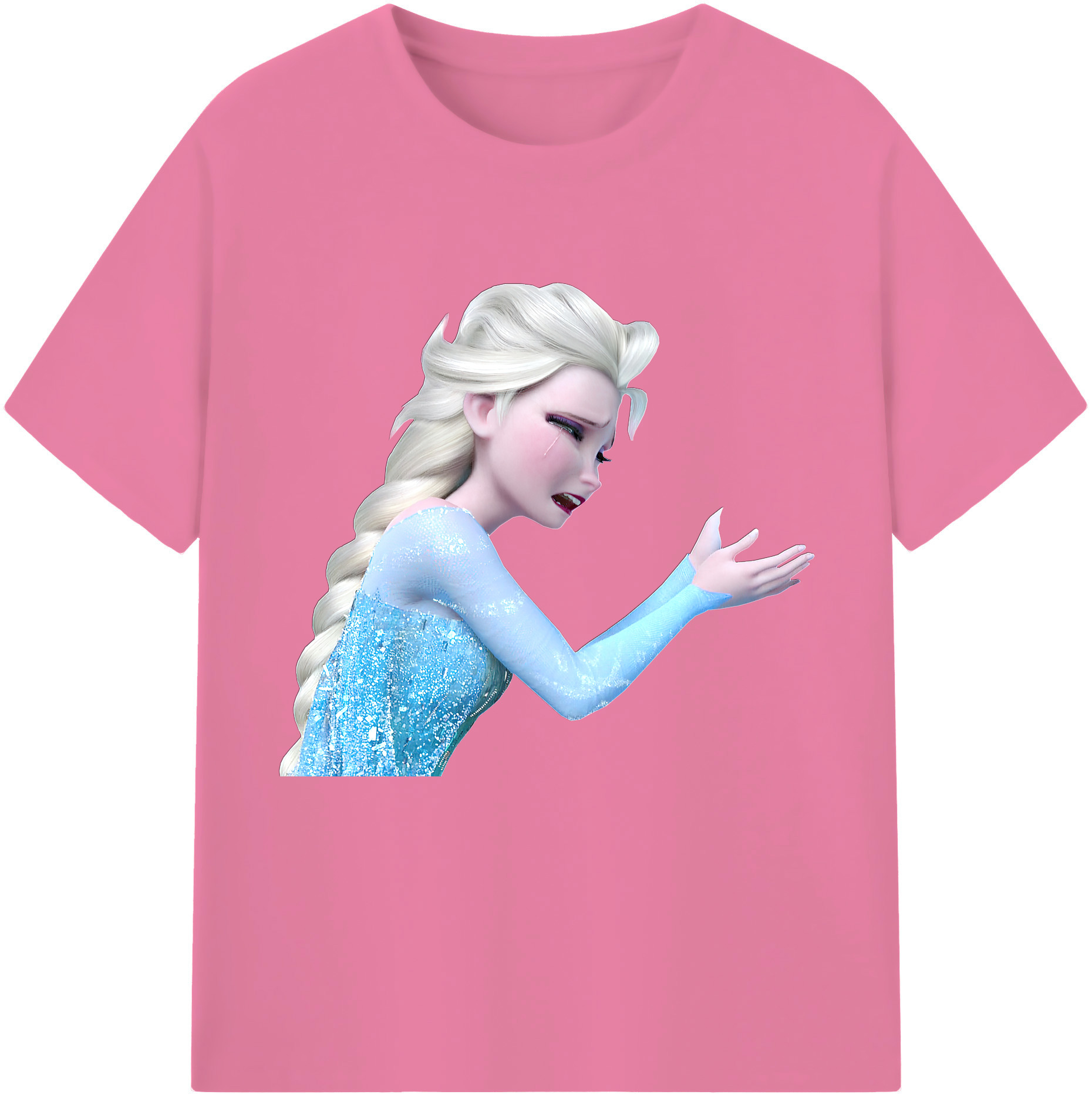 （画像用） アナと雪の女王 アンナ エルサ Frozen Anna Elsa 綿100％半袖Tシャツ（フロントプリント）